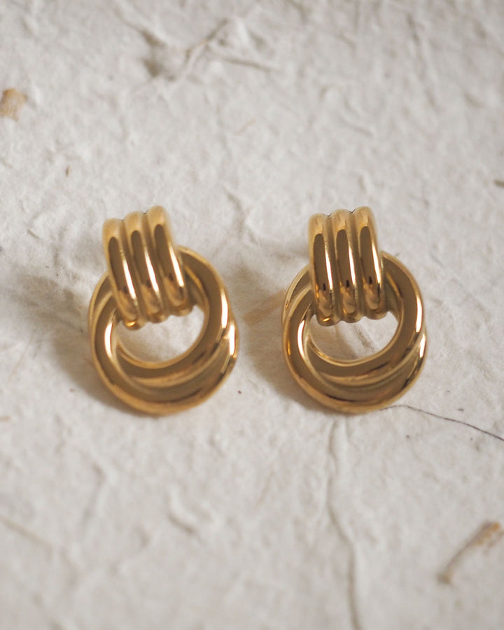 18k Gold Plated - Aurelia Gold Stud Earrings