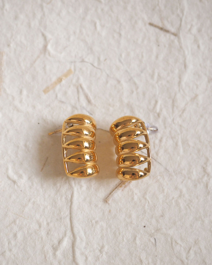 18k Gold Plated - Leila Stud Earrings