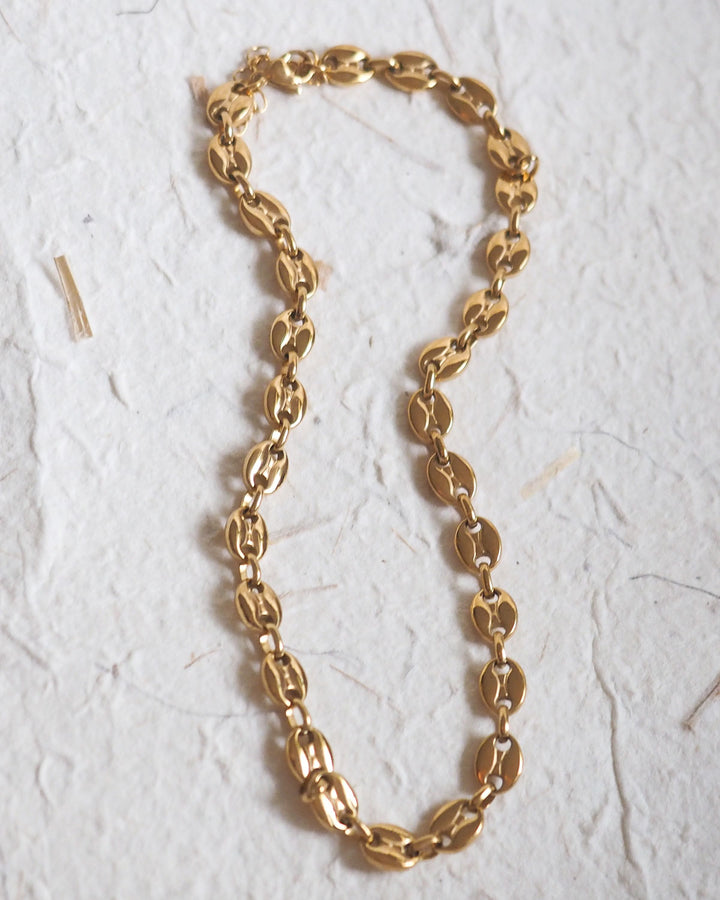 18k Gold Plated - Coffee Bean Necklace