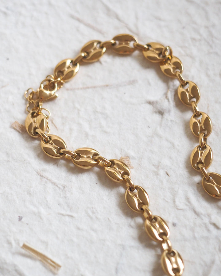 18k Gold Plated - Coffee Bean Necklace