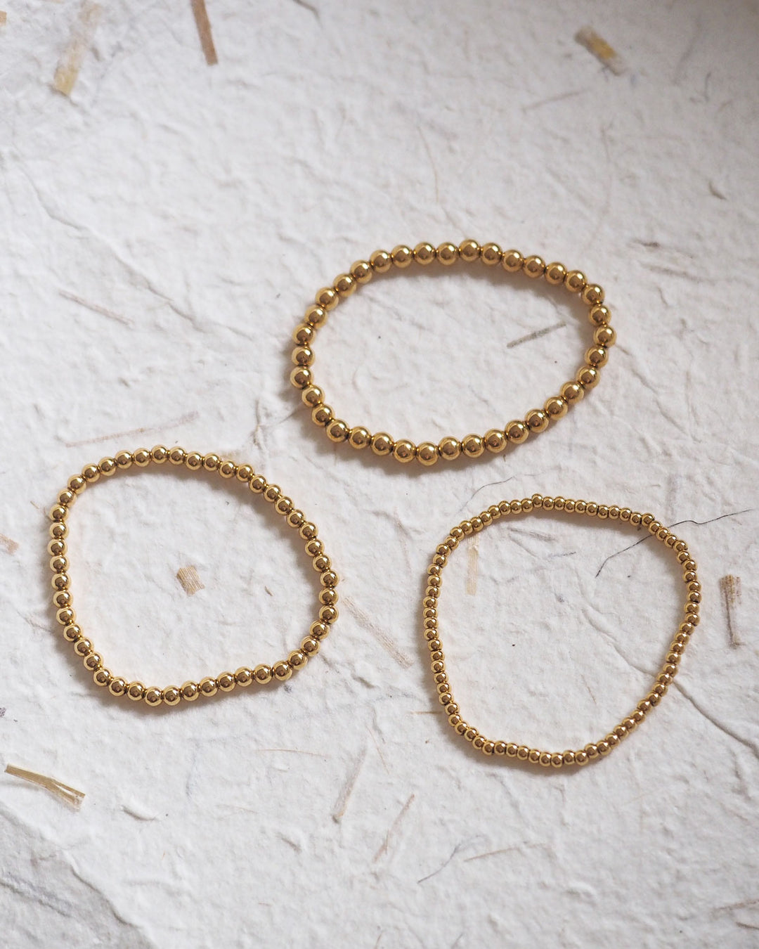 18K Gold Plated - Beaded Bracelet