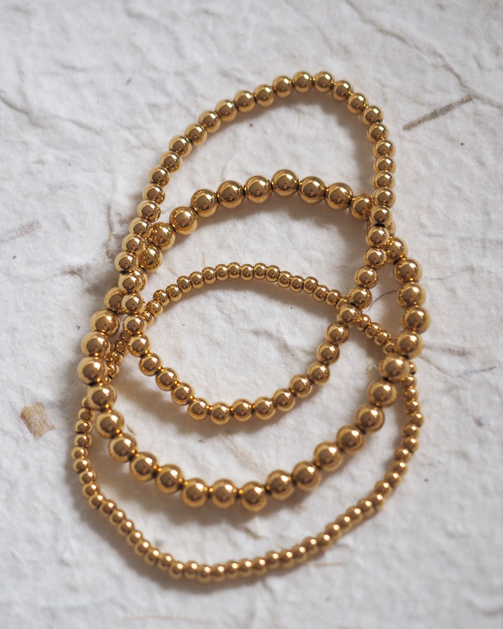 18K Gold Plated - Beaded Bracelet