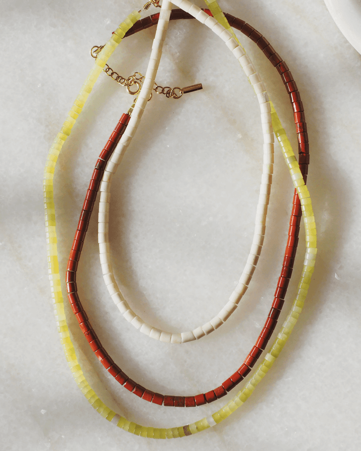 18K Gold Plated - Handmade Beaded Necklace (3 colours)