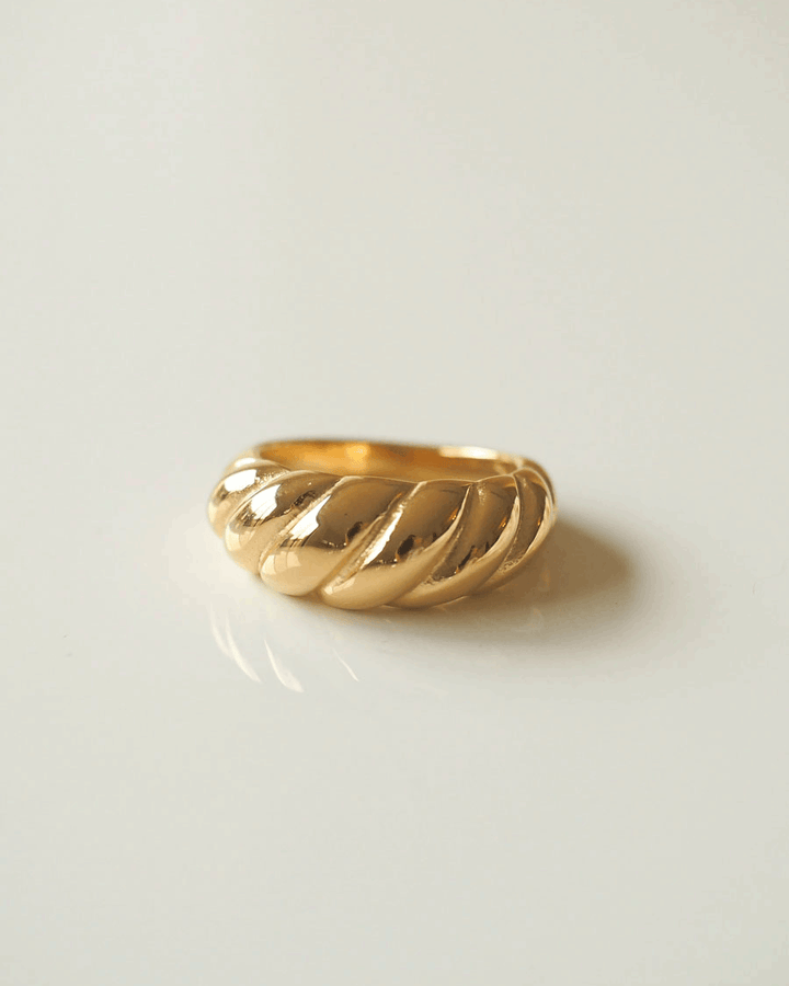 18K Gold Plated - Ellie Croissant Ring