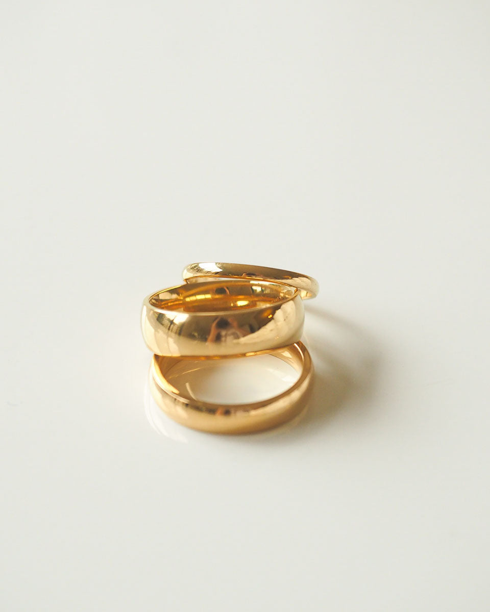 18K GOLD PLATED - CLASSIC GOLD RING BAND - Katherynloche