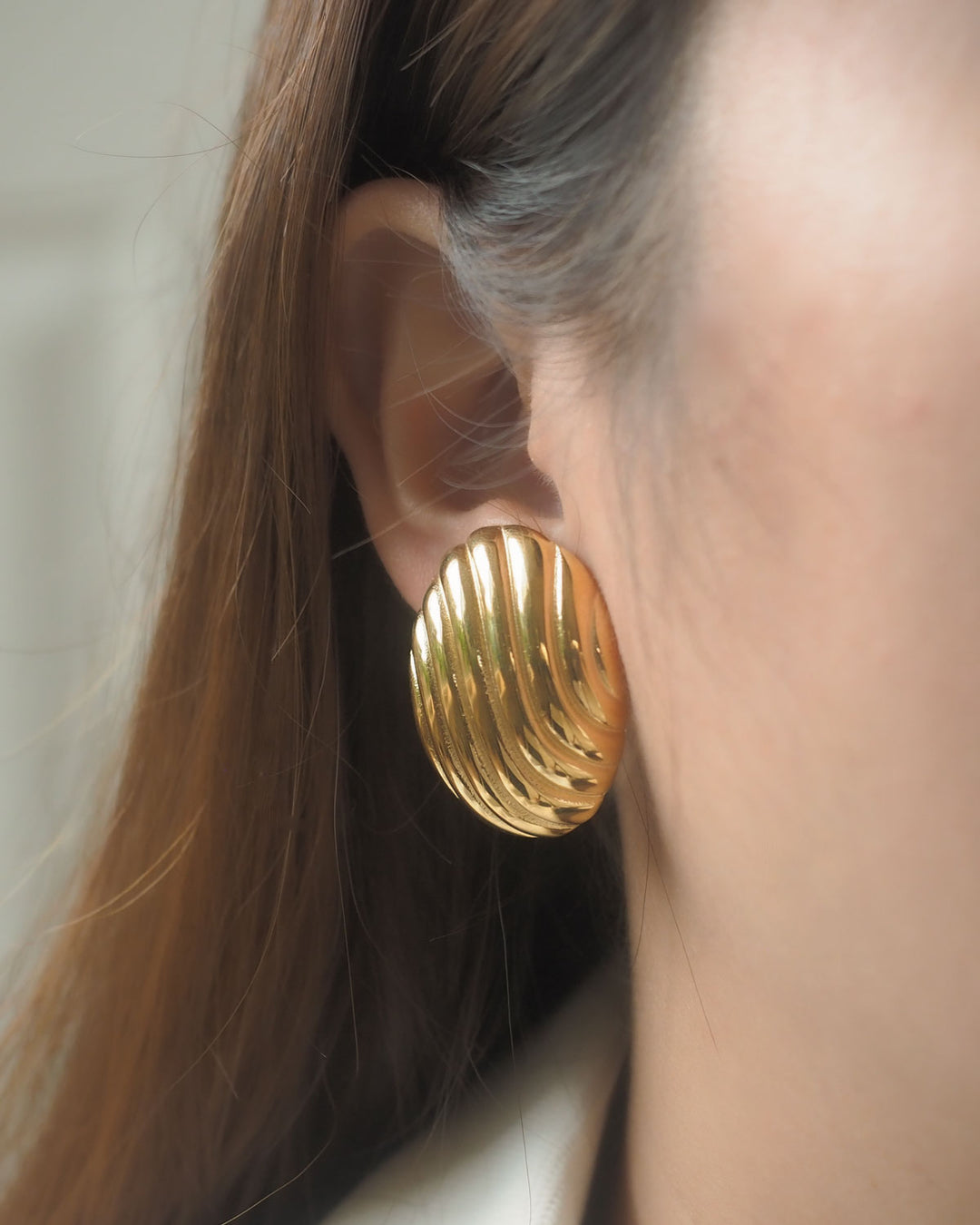 18k Gold Plated - Vintage Inspired Gold Clip Earrings