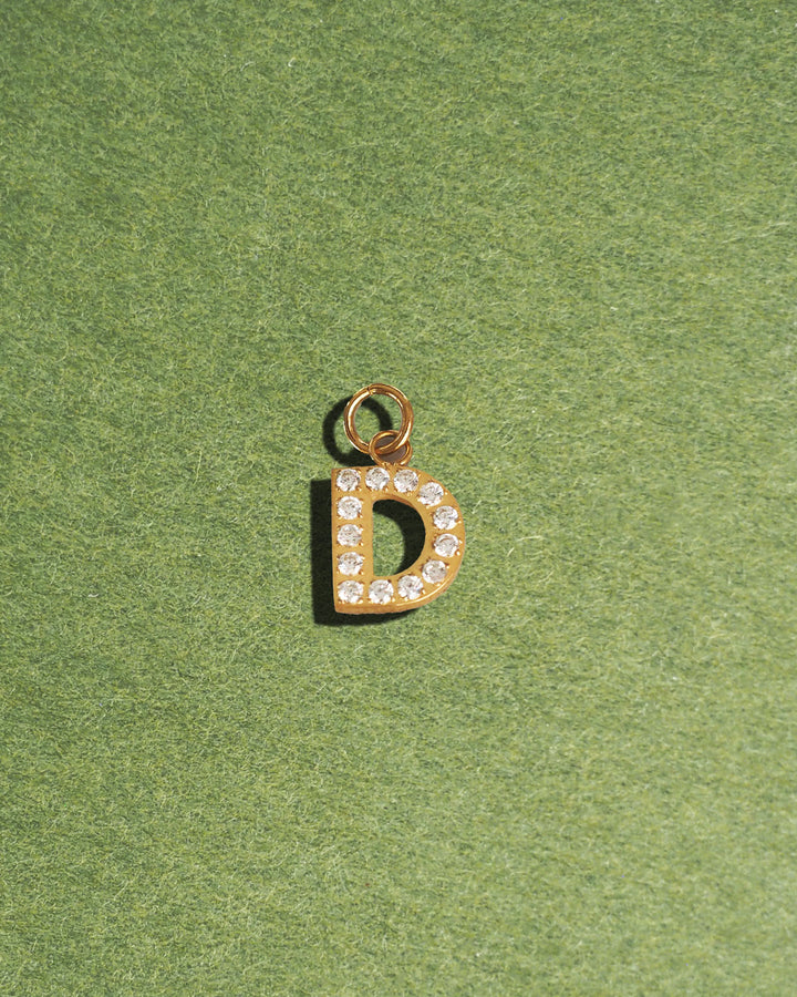 18k Gold Plated - DYO CZ Initial Charm