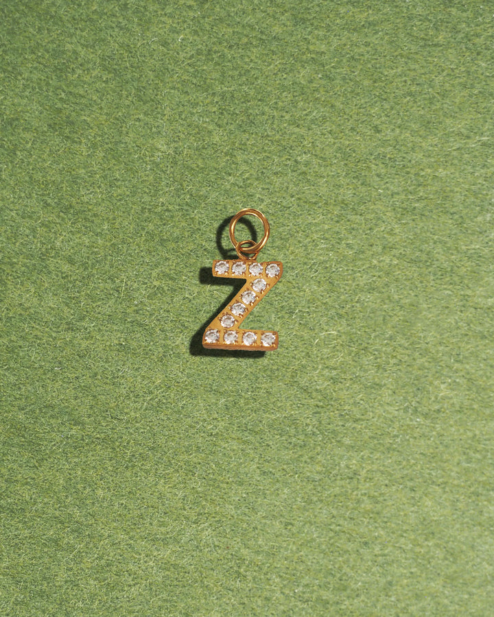 18k Gold Plated - DYO CZ Initial Charm