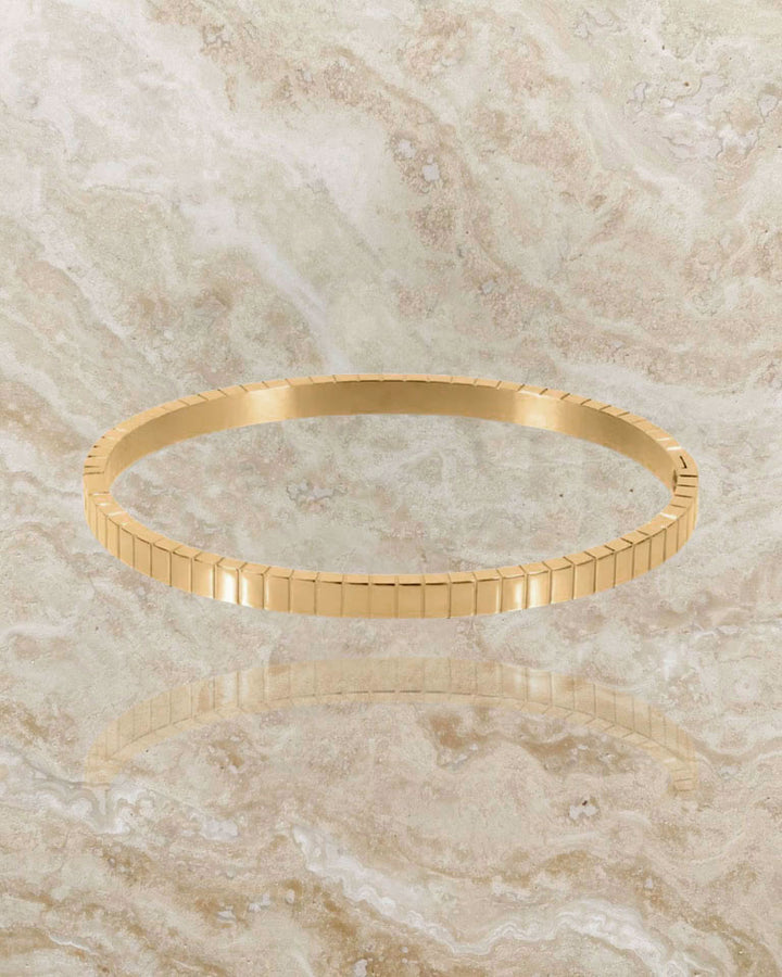 18K gold plated - Marcello Gold Bangle - Katherynloche