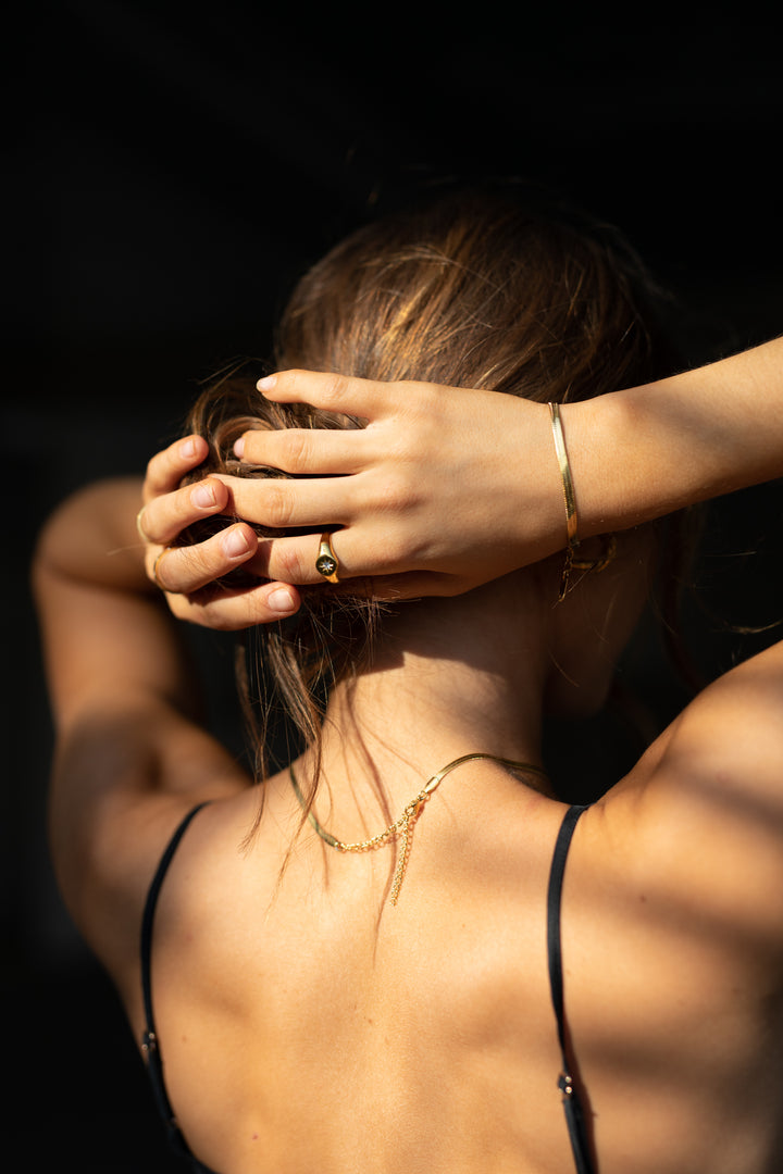 18K Gold Plated - Vega Signet Ring