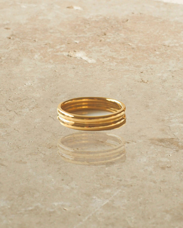 18K GOLD PLATED - HAYLEY GOLD RING BAND - Katherynloche