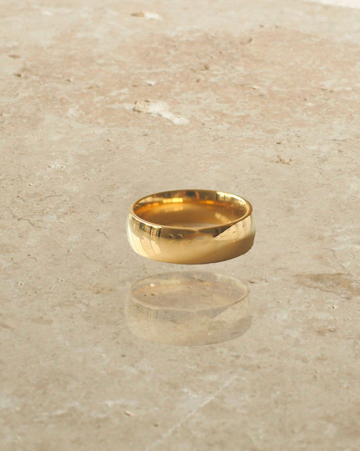 18K GOLD PLATED - CLASSIC GOLD RING BAND - Katherynloche