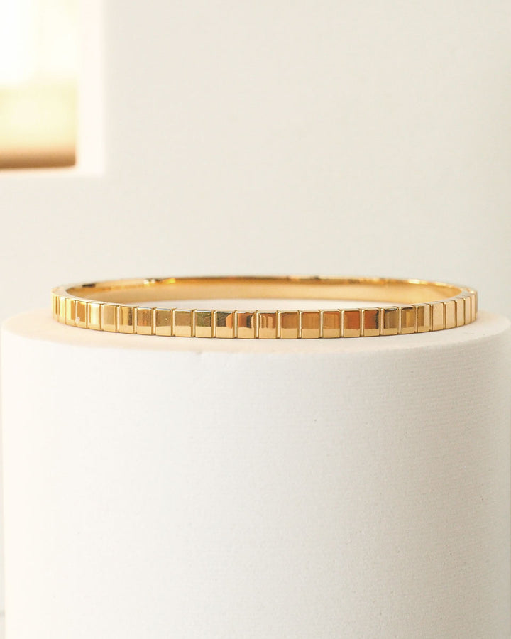 18K gold plated - Marcello Gold Bangle - Katherynloche