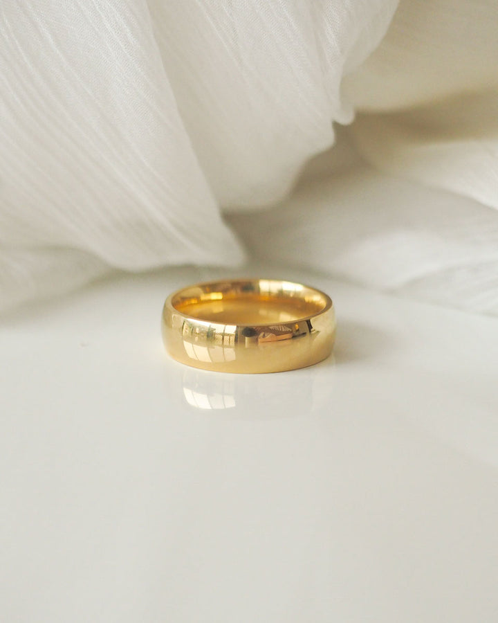 18K GOLD PLATED - CLASSIC GOLD RING BAND - Katherynloche