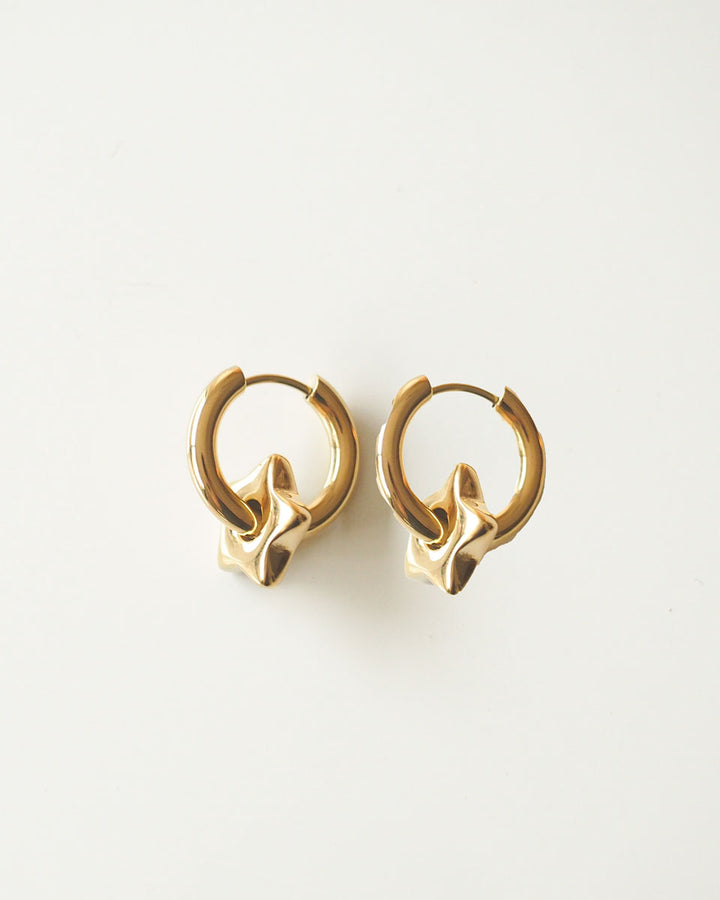 18K gold Plated - Charm Hoop Earrings - Katherynloche