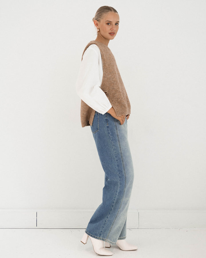 Wool-blend Sleeveless Jumper Vest