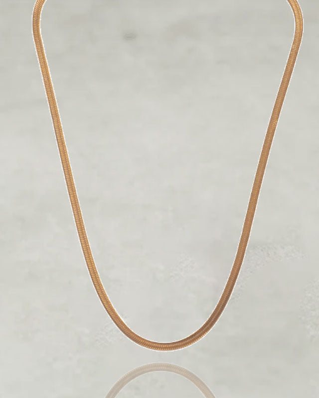 18k gold plated - Snake Chain Choker Necklace (Gold) - Katherynloche