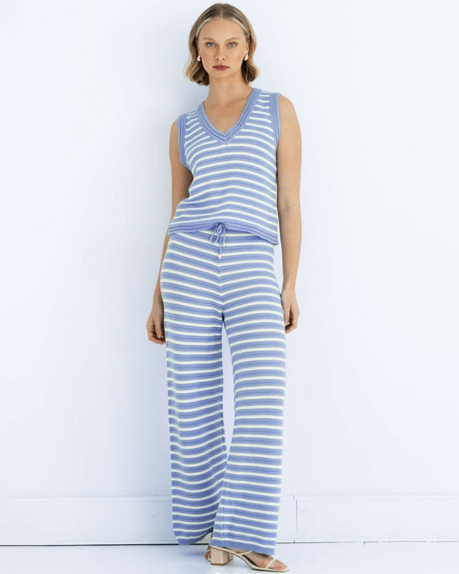 Blue Stripe Knit Co-ord Set