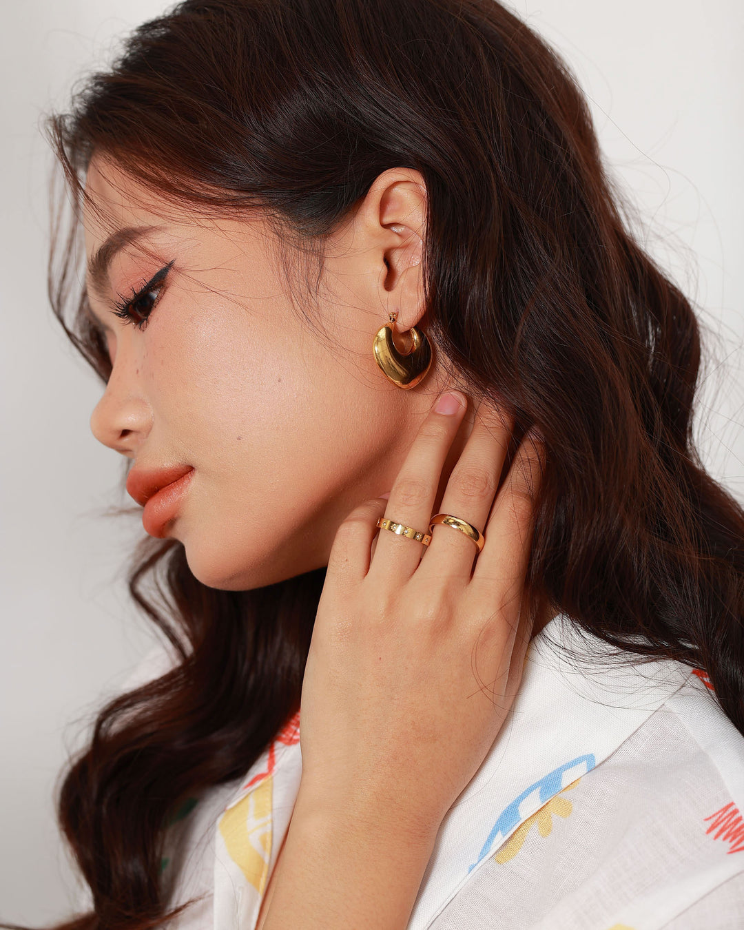 18K Gold Plated - Deia Gold Earrings