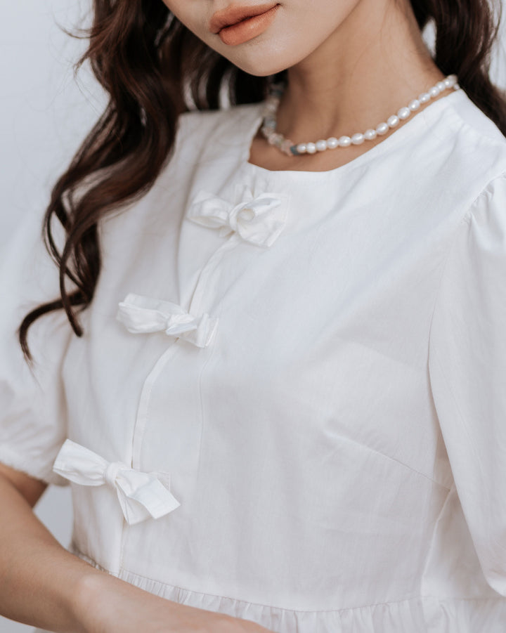 Cotton Poplin Tie Top