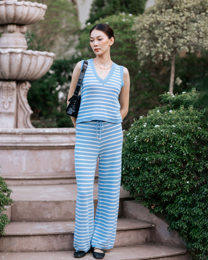 Blue Stripe Knit Co-ord Set