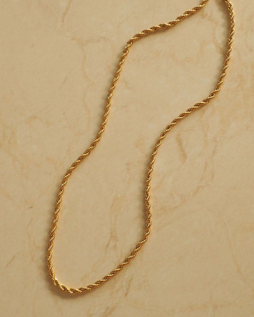 18K gold plated - Gold Rope Chain (2 sizes) - Katherynloche