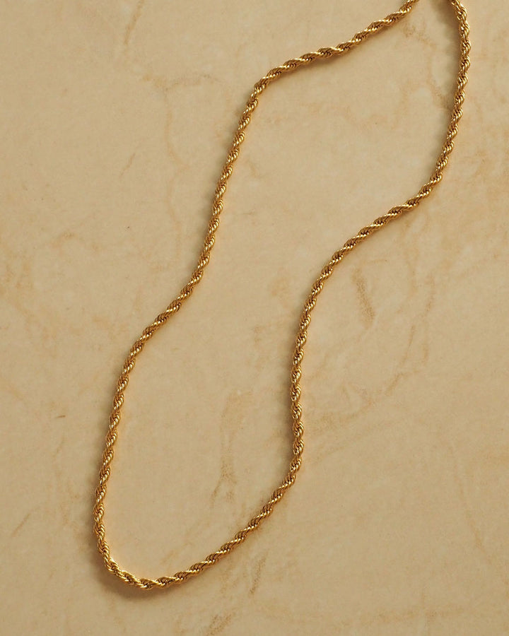 18K gold plated - Gold Rope Chain (2 sizes) - Katherynloche