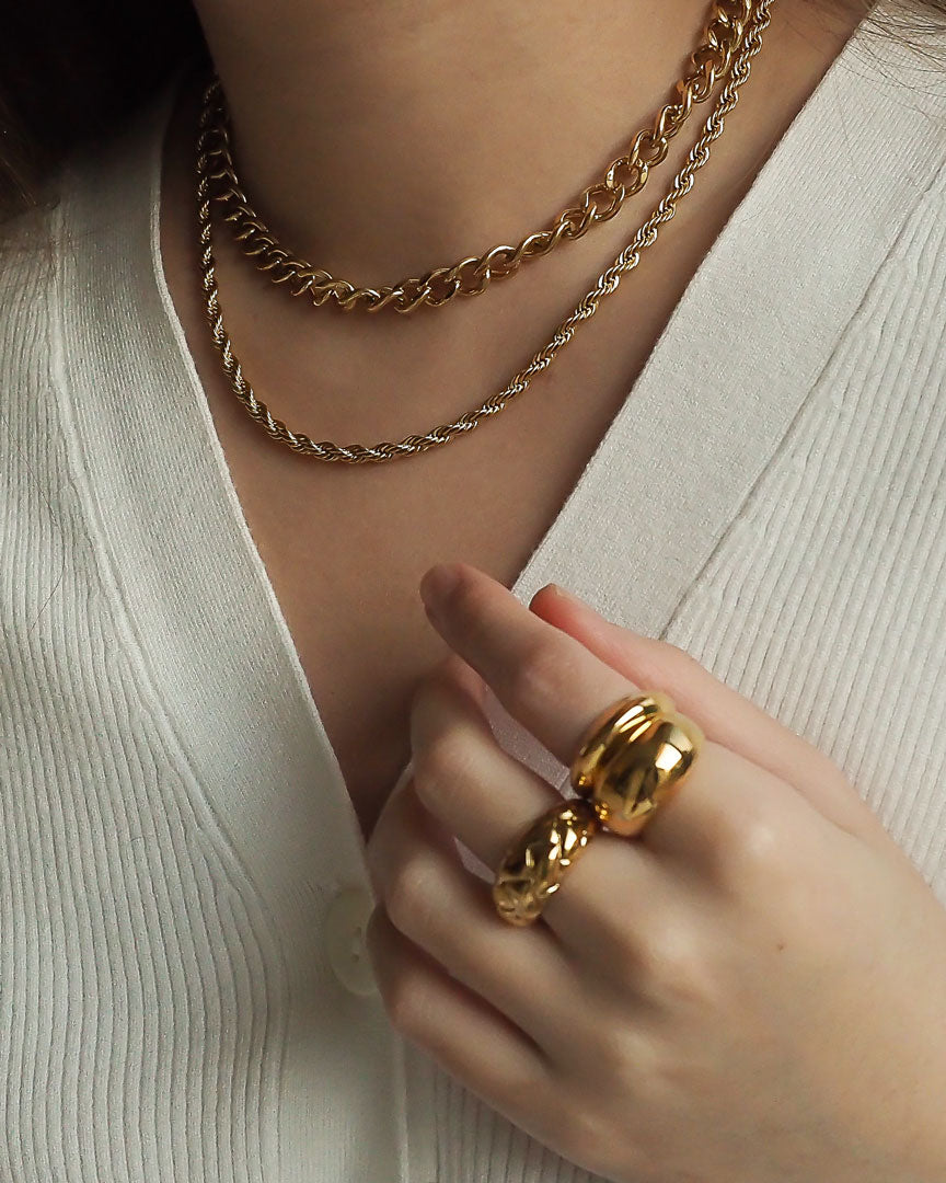 18K gold plated - Gold Rope Chain (2 sizes) - Katherynloche