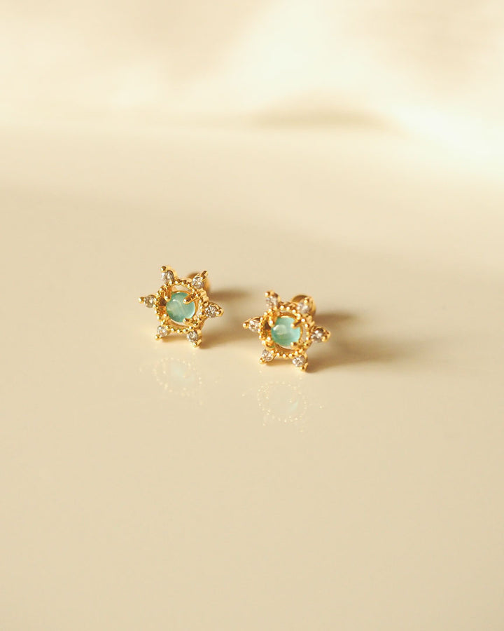 STAINLESS STEEL - SOL CZ STUD EARRINGS - Katherynloche