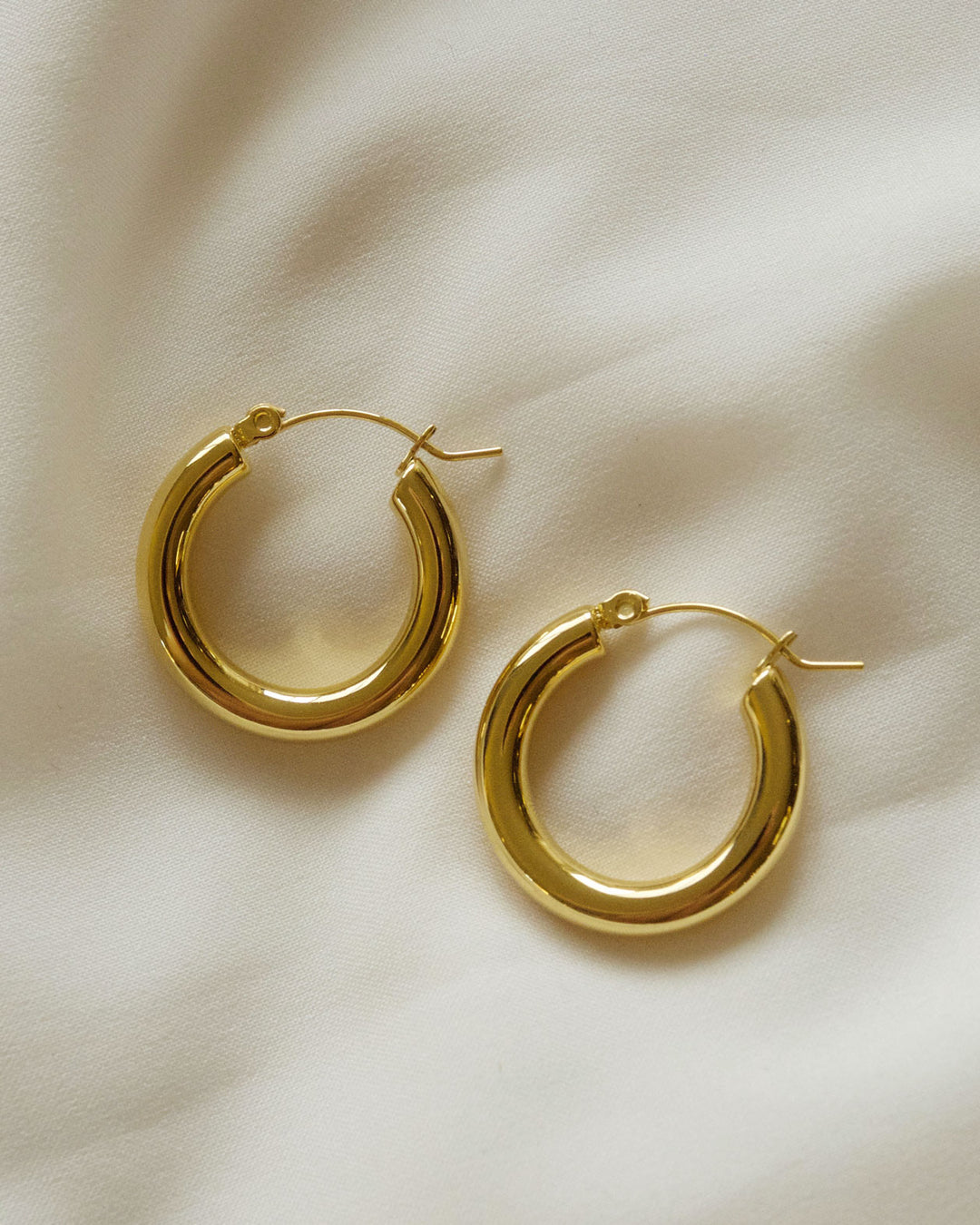 18k Gold Plated - Jabari Gold Hoop Earrings - Katherynloche