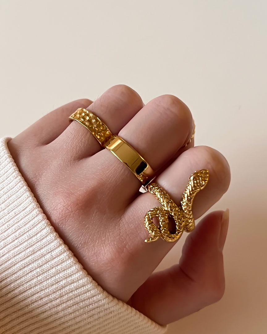 18K GOLD PLATED - Serpent GOLD RING - Katherynloche