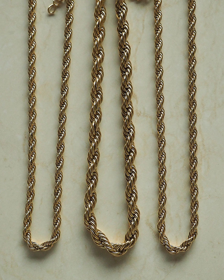 18K gold plated - Gold Rope Chain (2 sizes) - Katherynloche