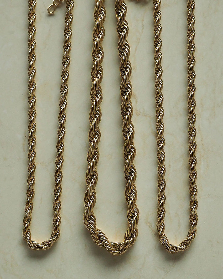 18K gold plated - Gold Rope Chain (2 sizes) - Katherynloche