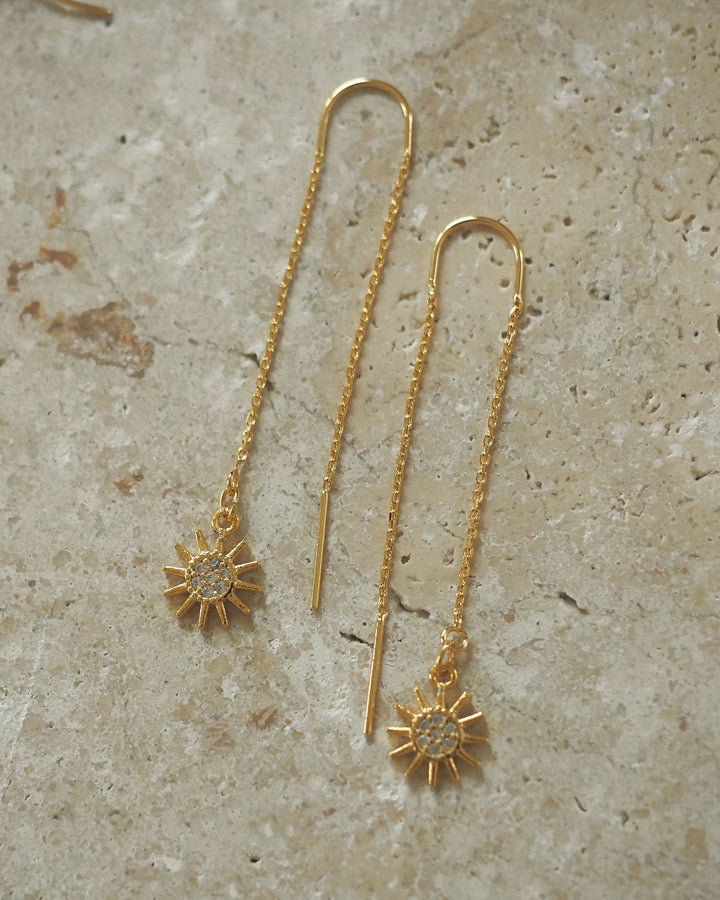 Gold plated - Thread through charm earrings - Katherynloche