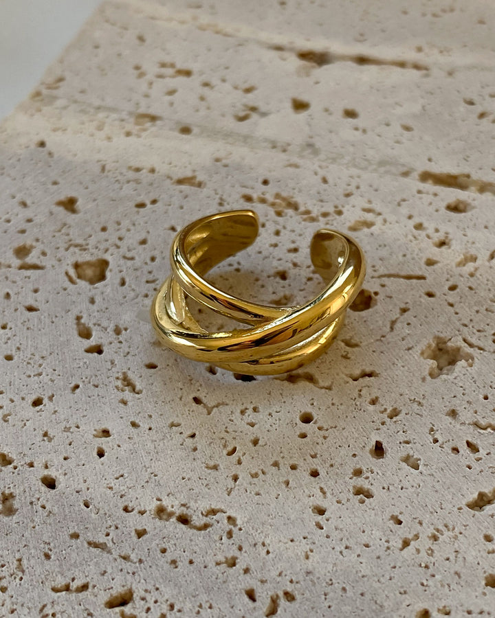 18K gold plated - Knot Gold Ring - Katherynloche