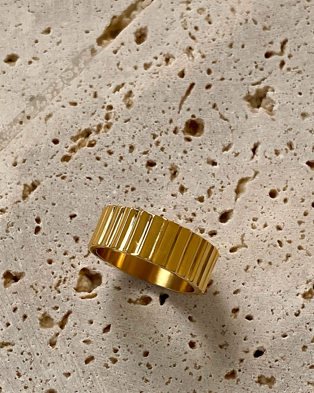 18K gold plated - Claw Ridge Gold Ring - Katherynloche