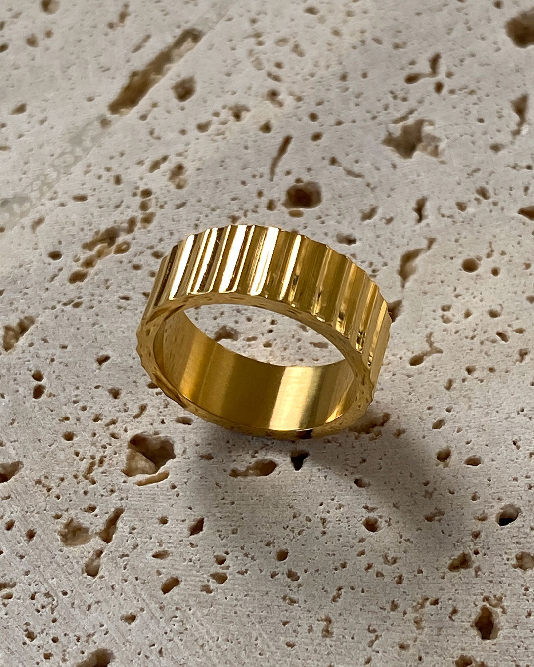 18K gold plated - Claw Ridge Gold Ring - Katherynloche