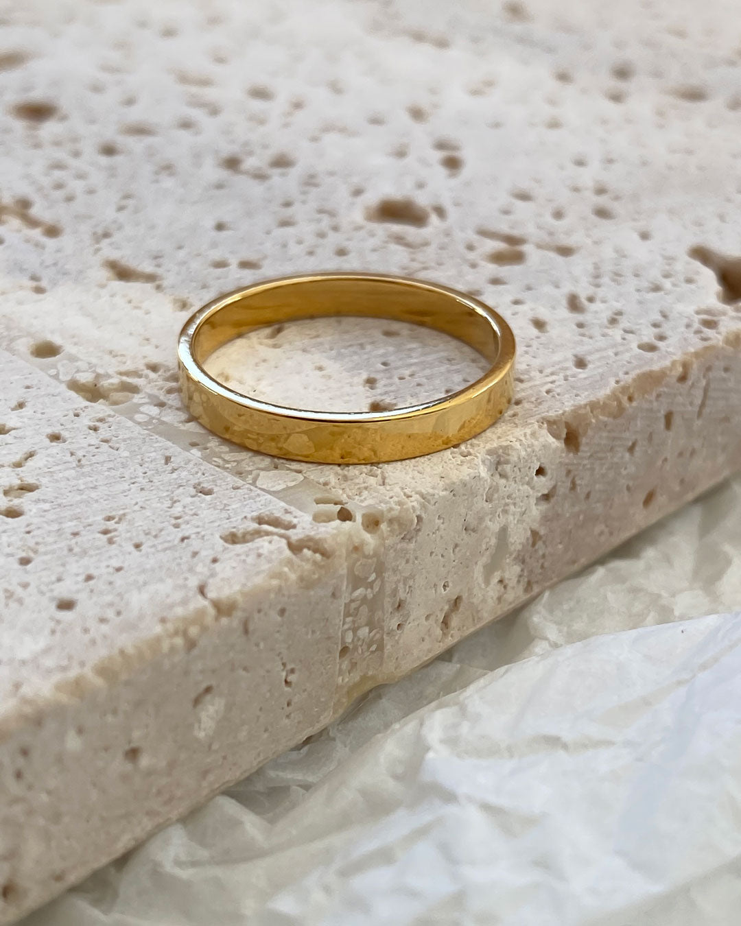 18K gold plated - Olivia Simple Ring Band - Katherynloche