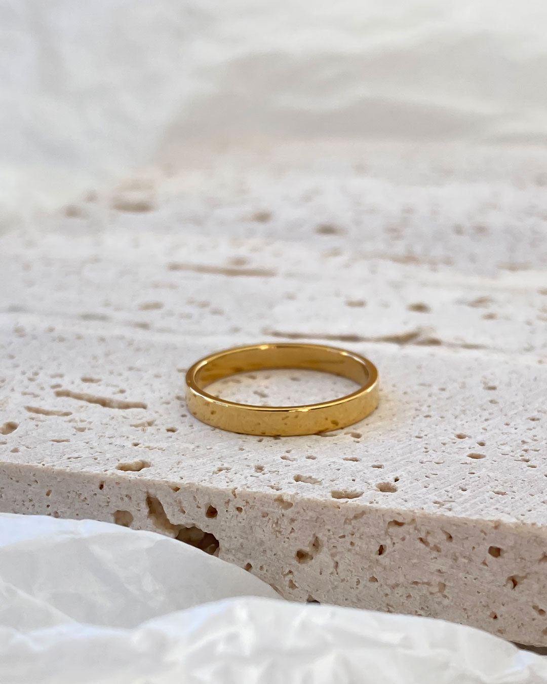 18K gold plated - Olivia Simple Ring Band - Katherynloche