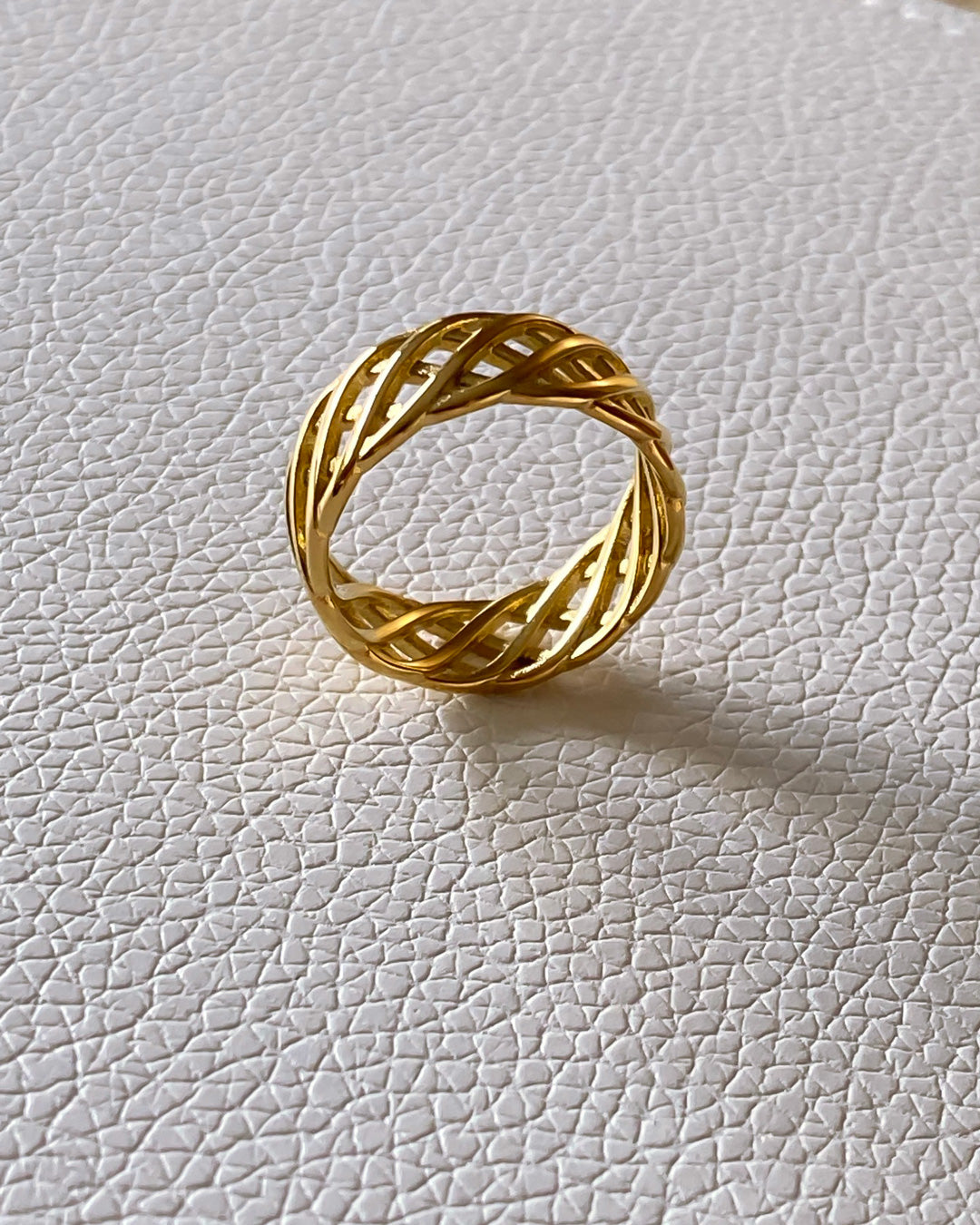 18k gold plated - Mesh gold ring - Katherynloche