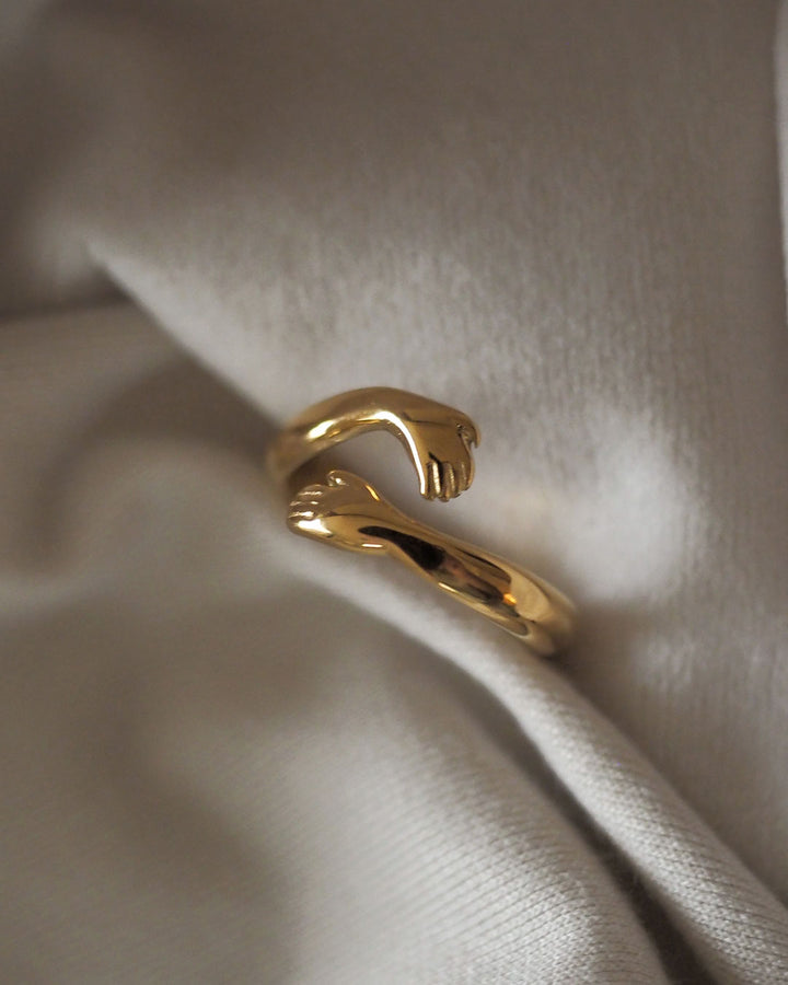 18k gold plated - Hold me close gold ring - Katherynloche