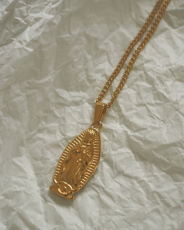 18k gold plated - Virgin Mary Gold Necklace - Katherynloche