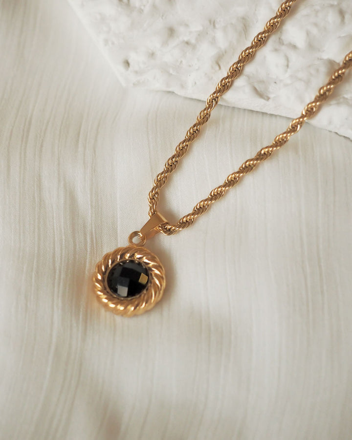 18k gold plated - Holly stone necklace - Katherynloche