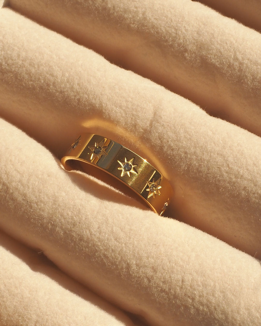 18K gold plated  - Stardust Gold Ring - Katherynloche