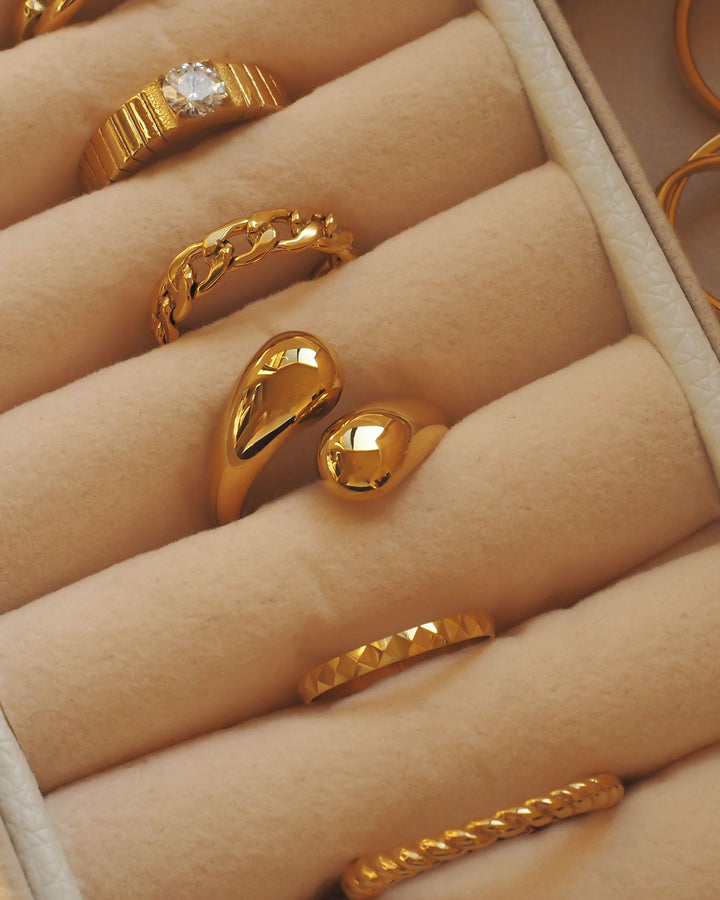 18k gold plated - Allie stackable ring - Katherynloche