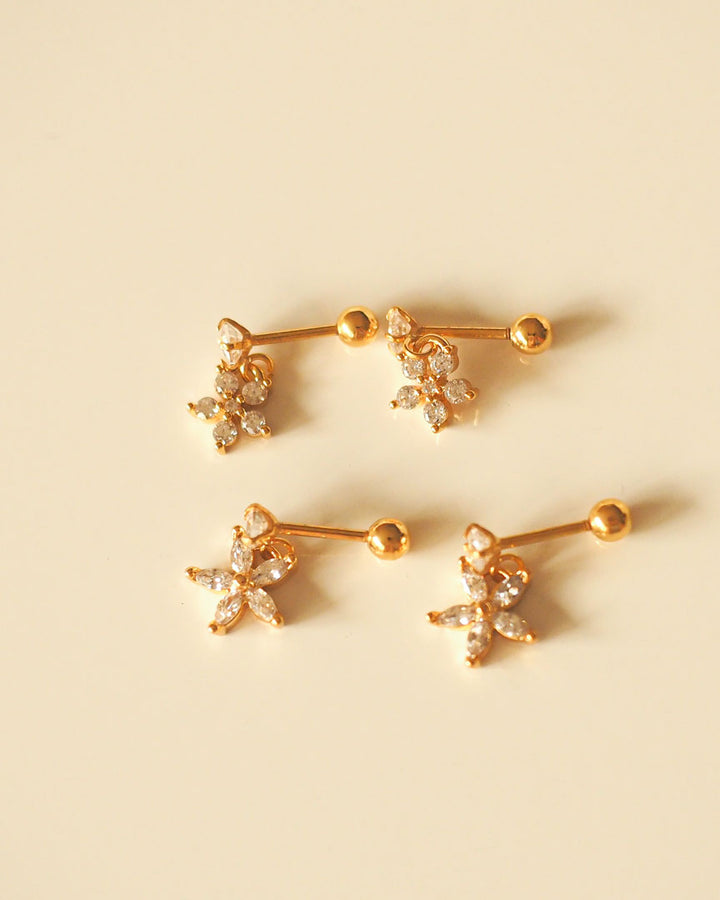 18K gold plated - Mini Stainless steel Stud Earrings - Katherynloche