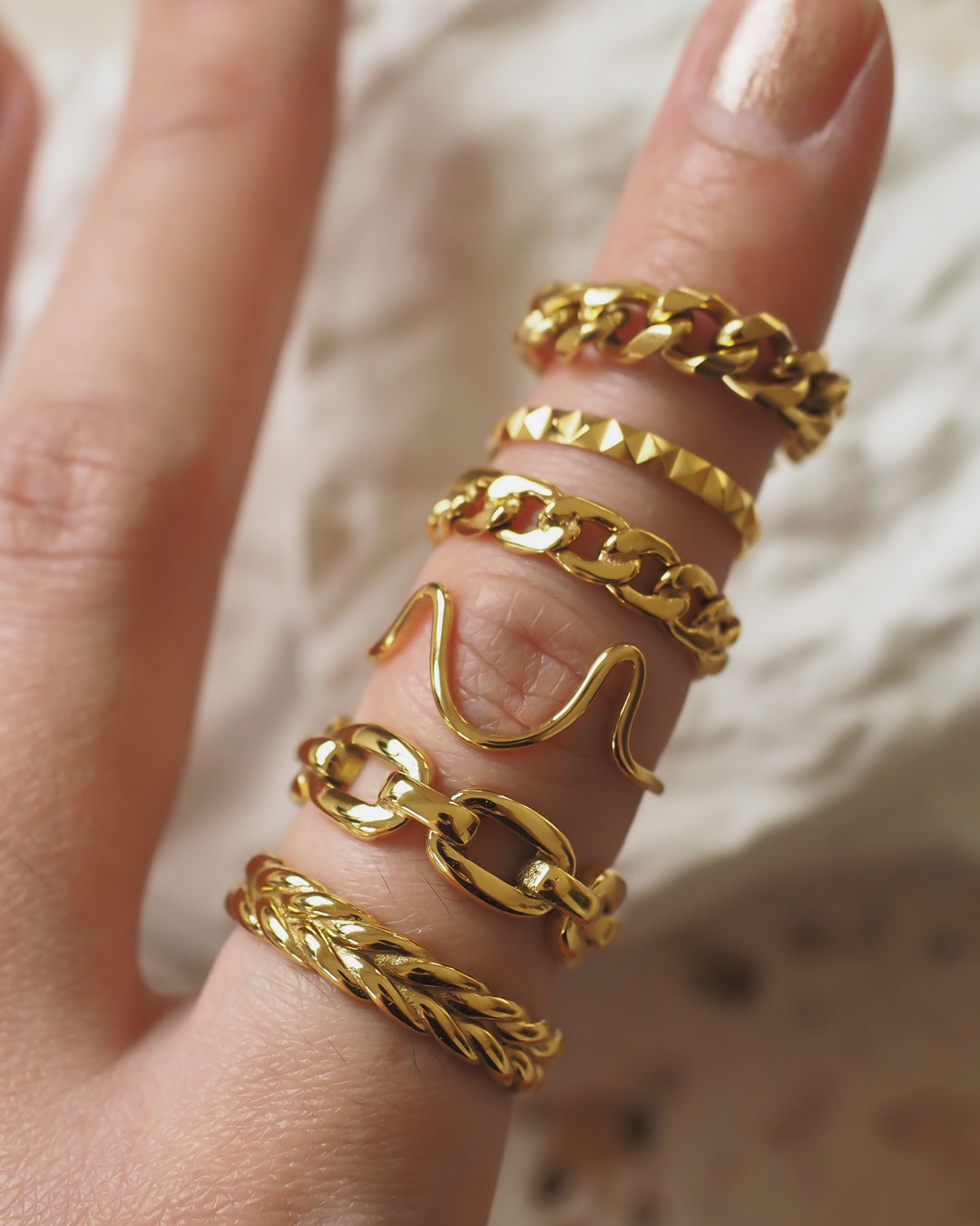 18k gold plated - Allie stackable ring - Katherynloche