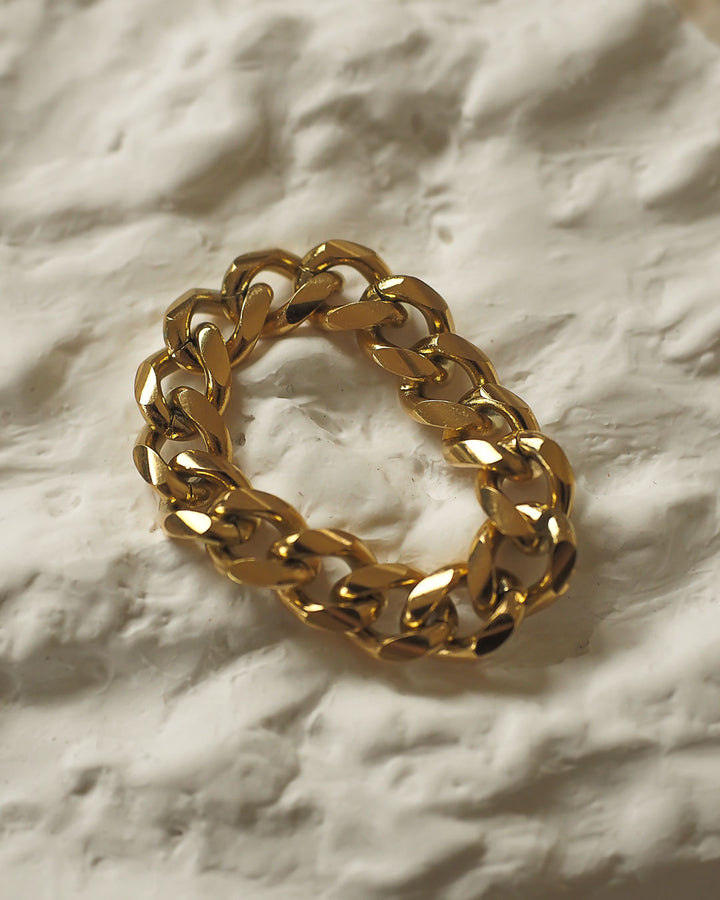 18K gold plated - Chain gold ring - Katherynloche