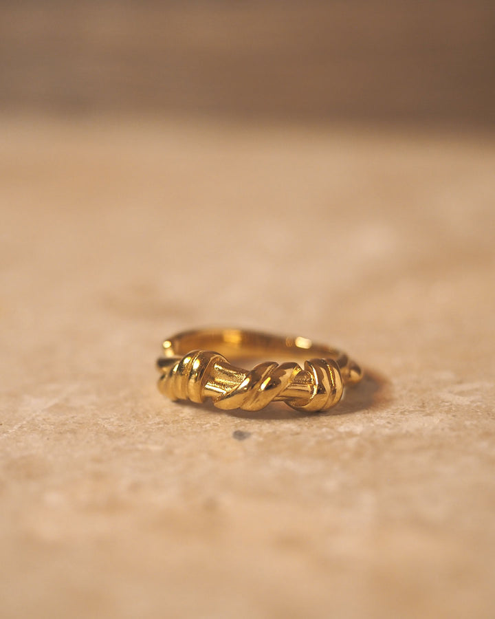 18K gold plated - Knot Band Ring - Katherynloche