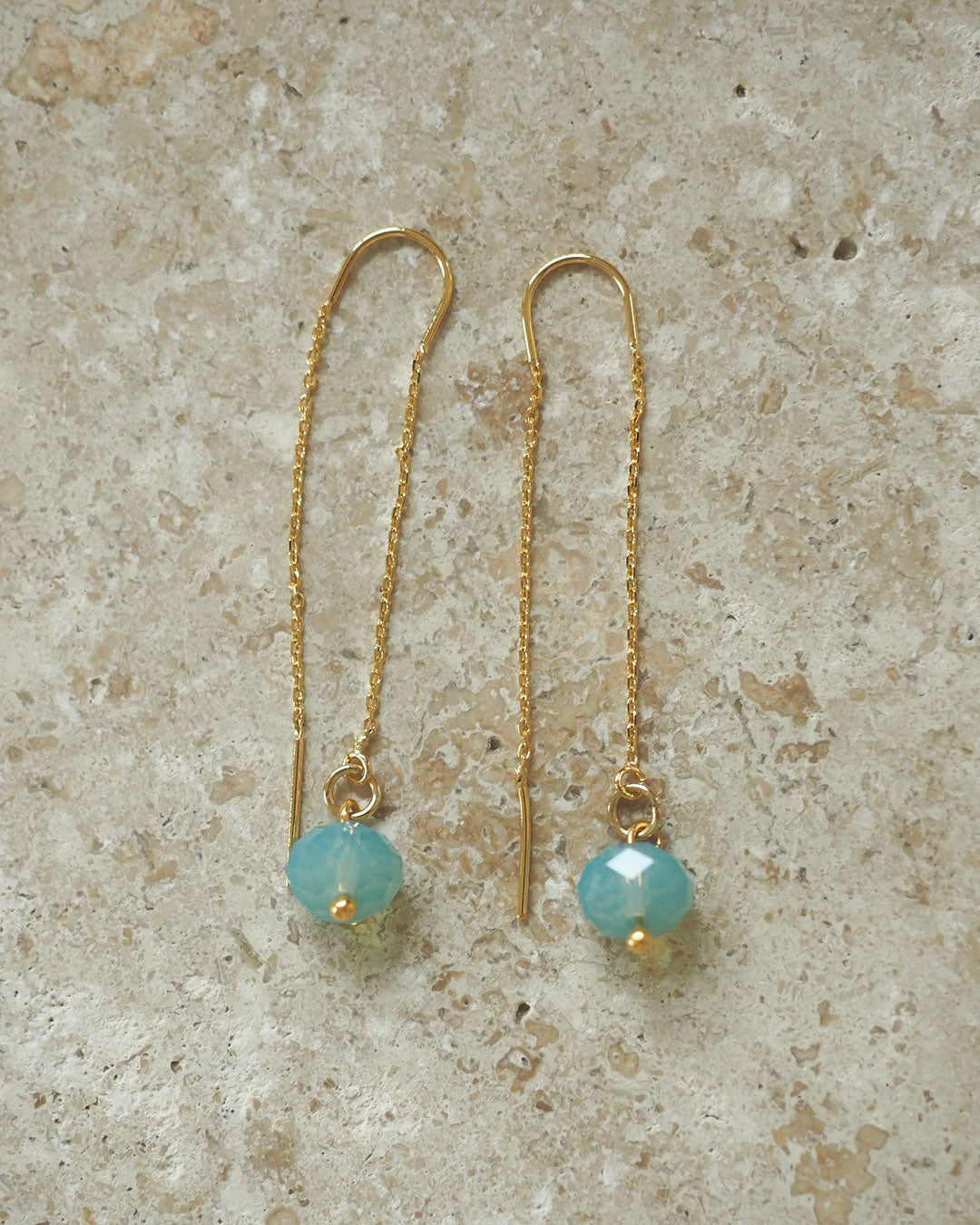 Gold plated - Thread through charm earrings - Katherynloche